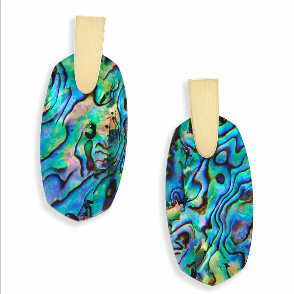 Kendra Scott Aragon Earring in Gold and Abalone